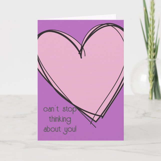 Carte Saint Valentin - Pensez à vous! (Devant)