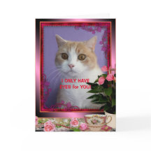 Saint-Valentin Personnalisable de Chat Drôle