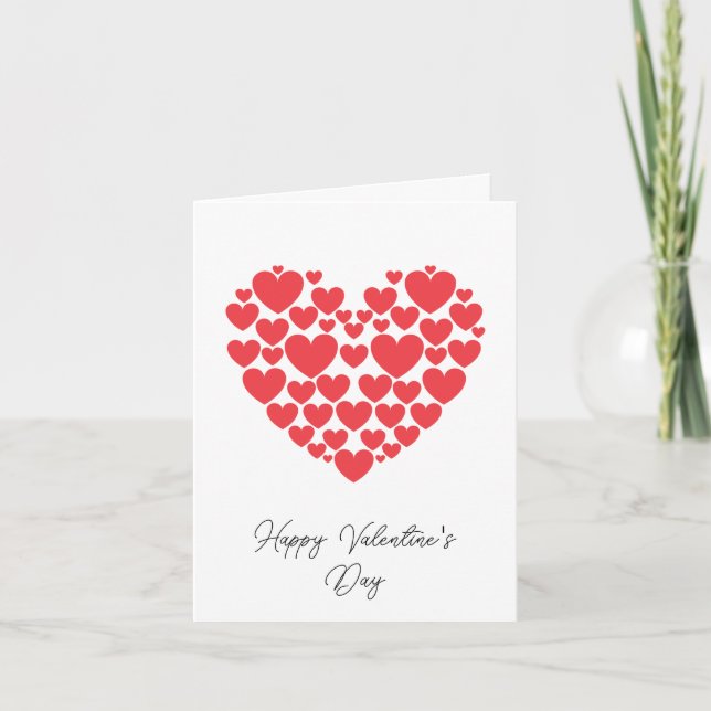 Carte Saint Valentin personnalisable, texte à l'in (Devant)