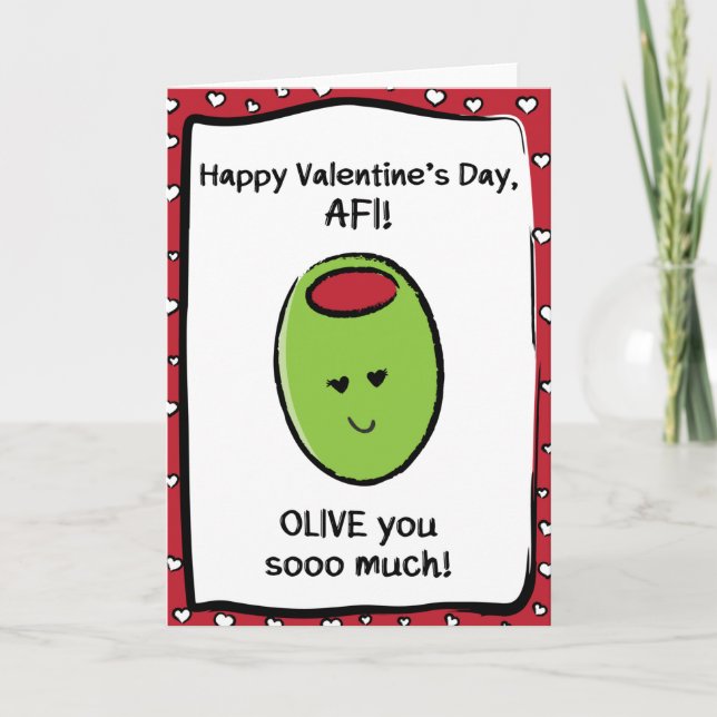 Carte Saint Valentin pour Afi (Devant)