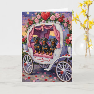 Carte Saint-Valentin pour chien teckel