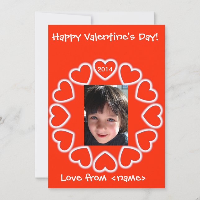 Carte Saint Valentin pour enfants anglais & espagn (Devant)