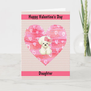 Carte Saint Valentin pour fille avec chien mignon
