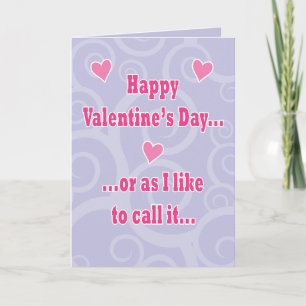 Carte Saint Valentin pour la Journée à la Humpe
