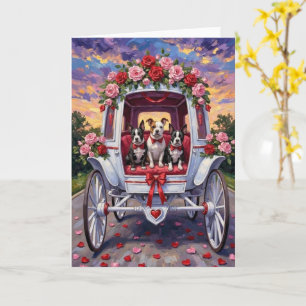 Carte Saint-Valentin pour le chien de race Staffordshire