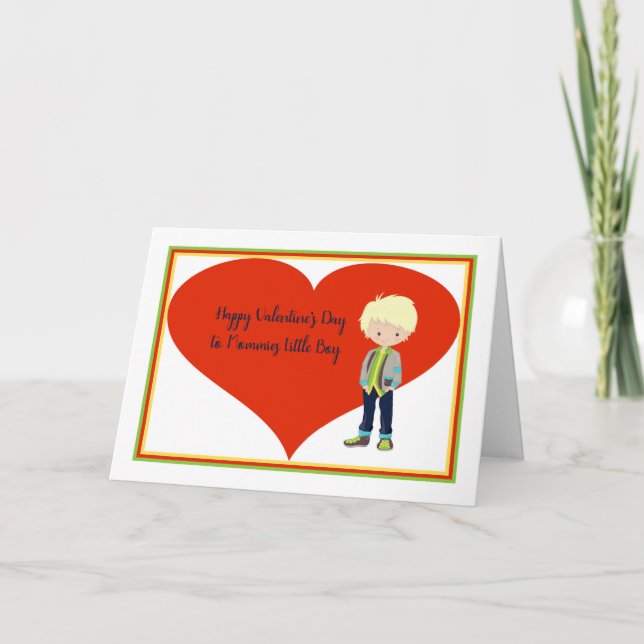 Carte Saint Valentin pour mammies Petit Garçon (Devant)