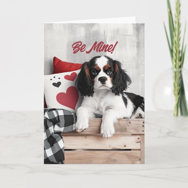 Carte Saint-Valentin pour marionnette King Charles (Devant)