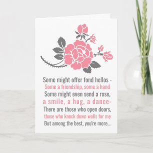 Carte Saint Valentin romantique poème d'amour pour amour