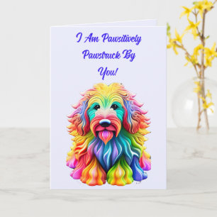 Carte Saint-Valentin romantique pour amateur de chien mi
