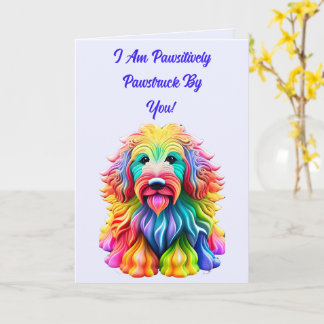 Carte Saint-Valentin romantique pour amateur de chien mi