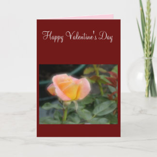Carte Saint Valentin rose et jaune