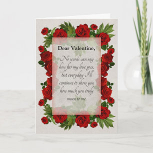 Carte Saint-Valentin Roses Mariage Anniversaire Ro