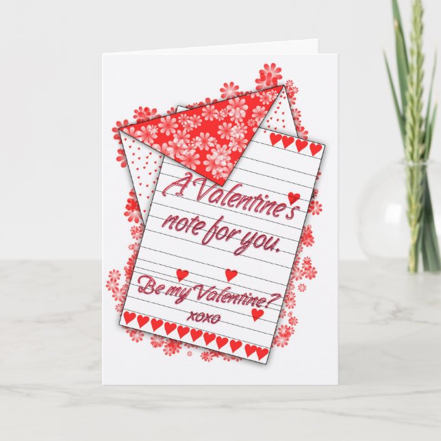 Carte Saint Valentin, sois ma Saint Valentin ? (Devant)