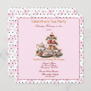 Carte Saint Valentin Tea Party