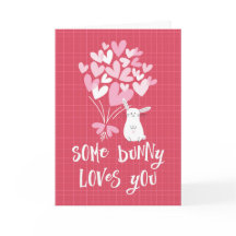 Carte Saint Valentin - Un lapin vous aime