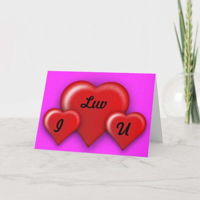 Carte Saint Valentin vide à l'intérieur (Devant)