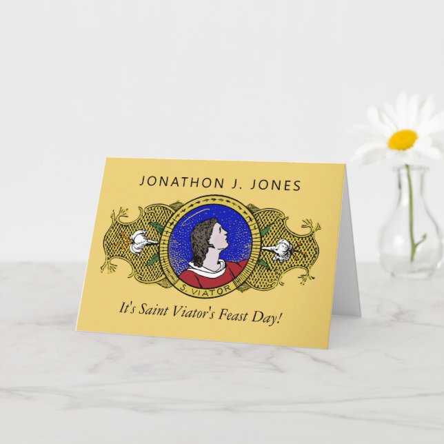 Carte Saint Viator de Lyon le Catéchiste (LD 001) (Petite plante)