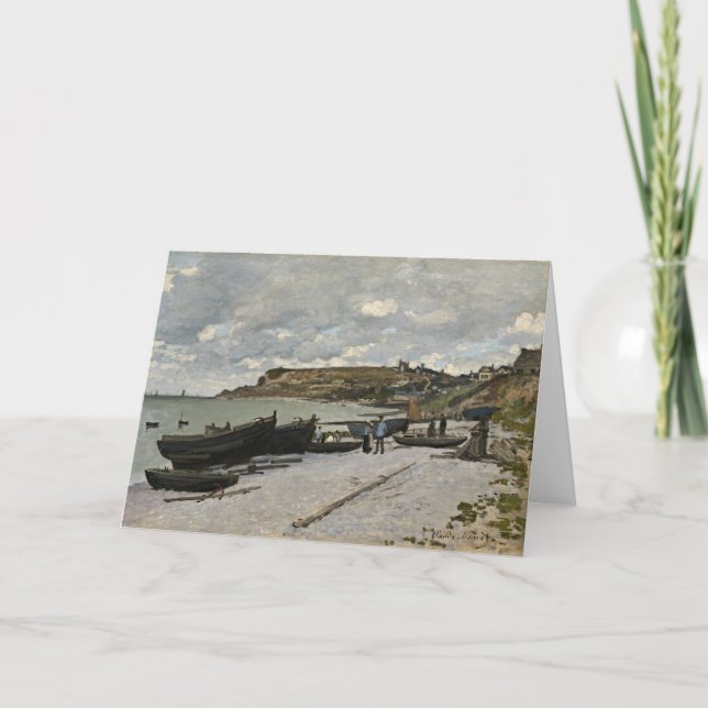 Carte Sainte-Adresse de Monet - Bateaux Mer Ciel nuageux (Devant)