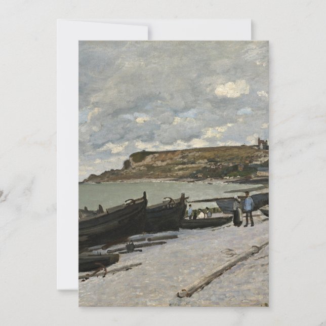 Carte Sainte-Adresse de Monet - Bateaux Mer Ciel nuageux (Devant)