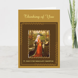 Carte Sainte Anne et Immaculée Conception Mary
