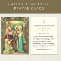Carte Sainte catholique élégante de mariage de Mar