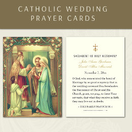 Carte Sainte catholique élégante de mariage de Mar