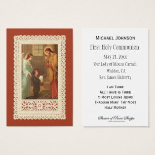 Carte Sainte Communion Solennelle Jésus Communion