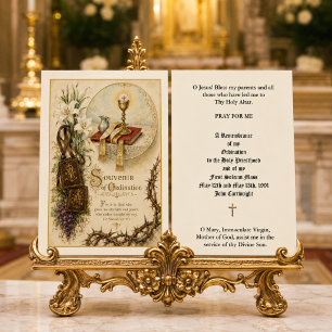 Carte Sainte de l'anniversaire d'ordination d'un p