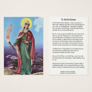 CARTE SAINTE DE NEUF SEMAINES de Martha de saint