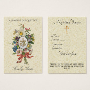 Carte Sainte de prière de bouquet spirituel de mar