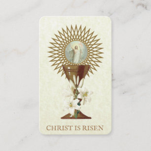 Carte sainte de prière pascale religieuse de