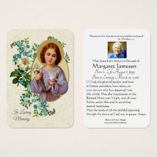 Carte Sainte du Mémorial des funérailles catholiqu