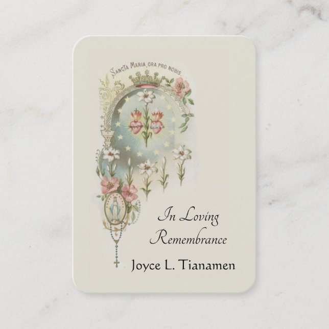 Carte Sainte du Mémorial funéraire catholique Vier (Devant)