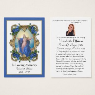 Carte Sainte du Mémorial funéraire catholique Vier