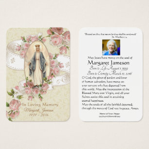 Carte Sainte du Mémorial funéraire catholique Vier