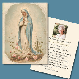 Carte Sainte du Mémorial funéraire catholique Vier