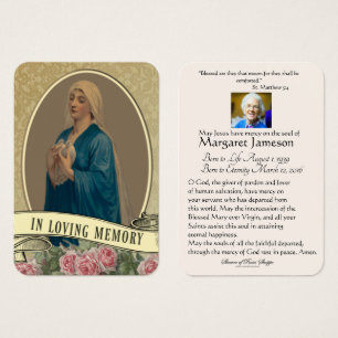 Carte Sainte du Mémorial funéraire catholique Vier