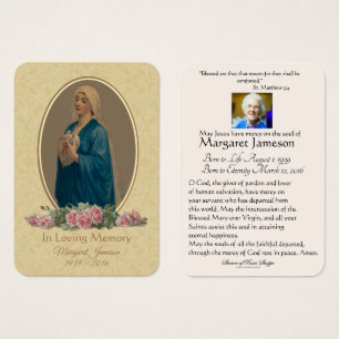 Carte Sainte du Mémorial funéraire catholique Vier