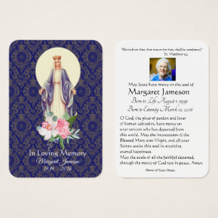 Carte Sainte du Mémorial funéraire catholique Vier