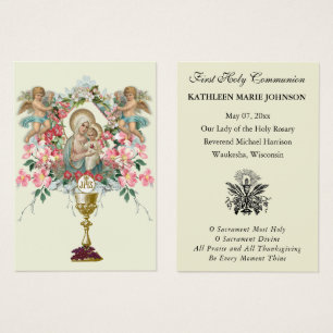 Carte Sainte du Souvenir catholique de la première