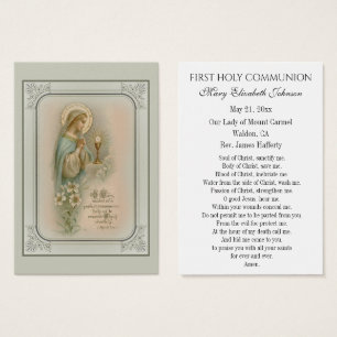 Carte Sainte du Souvenir catholique de la première