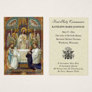Carte Sainte du Souvenir catholique de la première