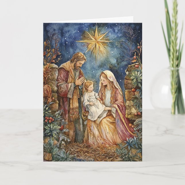 Carte Sainte Famille dans une confortable stabilité (Devant)