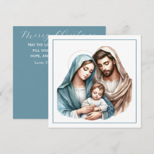 Carte Sainte Famille - Douce Crèche de la Nativité