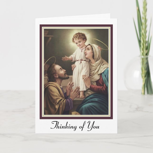 Carte Sainte Famille Saint Joseph, Marie, Jésus (Devant)
