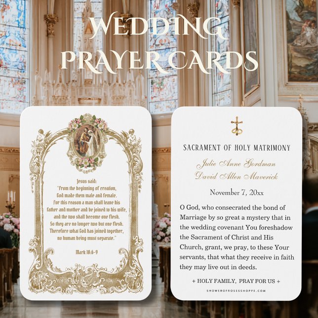 Carte sainte Mariage catholique traditionnelle (Créateur téléchargé)