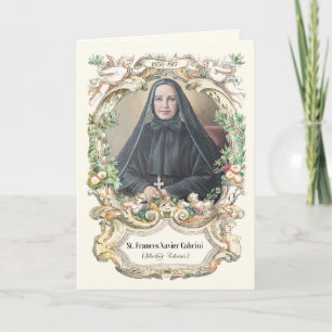 Carte Sainte Mère Cabrini Catholique Prière religieuse r