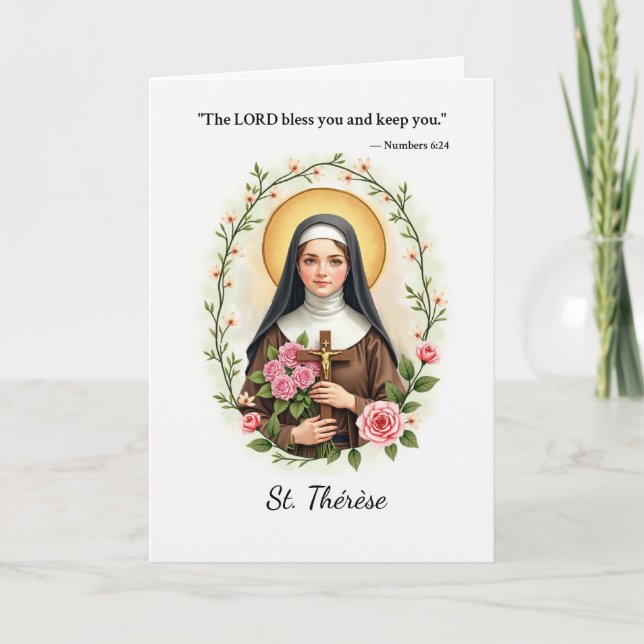 Carte Sainte Thérèse de Lisieux La Paix et les Bénédicti (Devant)