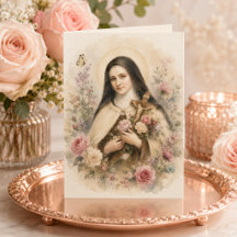 Sainte Thérèse florale avec verset des Écritures