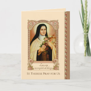 Carte Sainte Thérèse, petite fleur de Jésus
